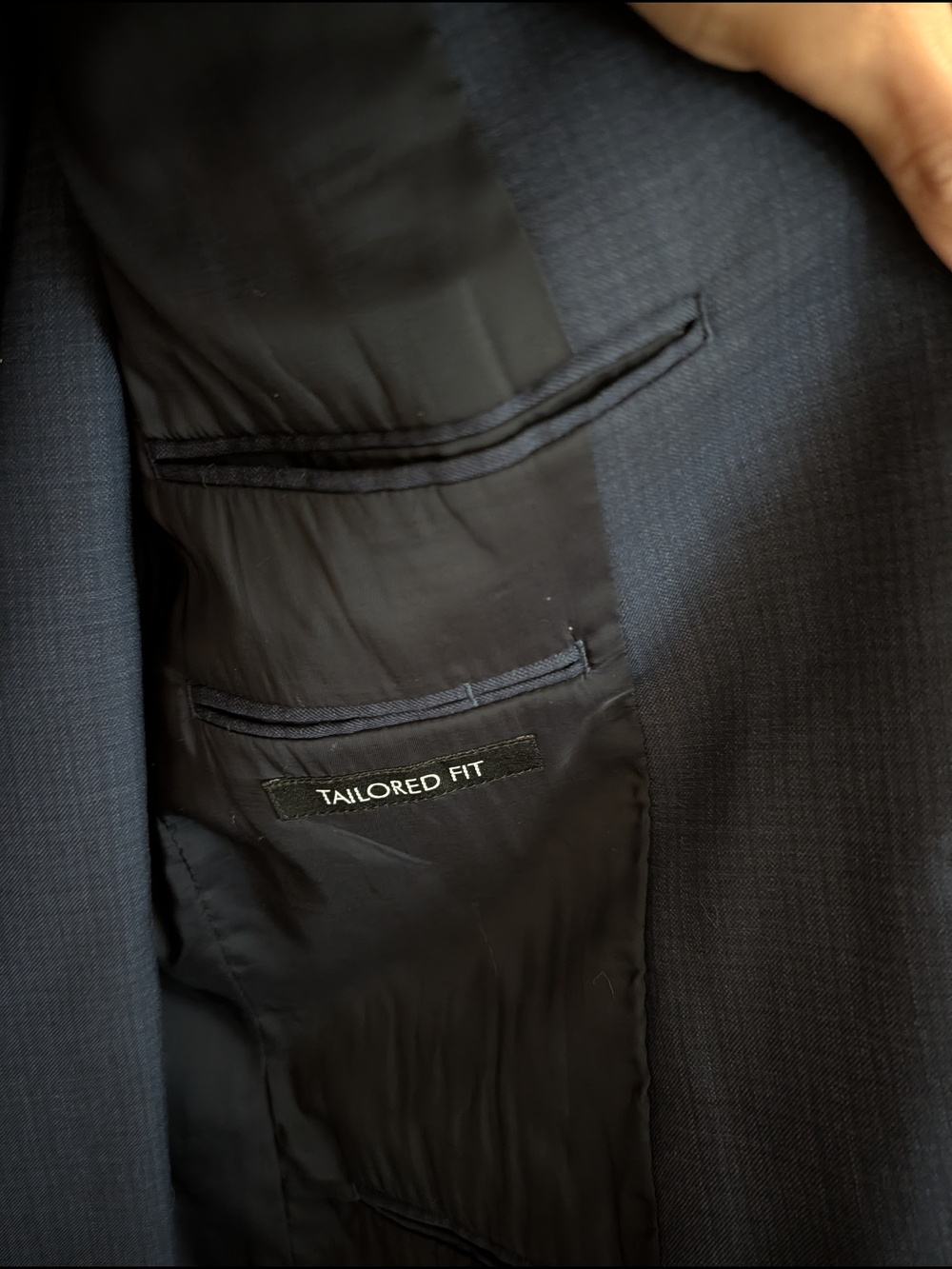 Jos. A. Bank Men's Dark Navy Textured Two-Button Suit - Picture 5 of 8